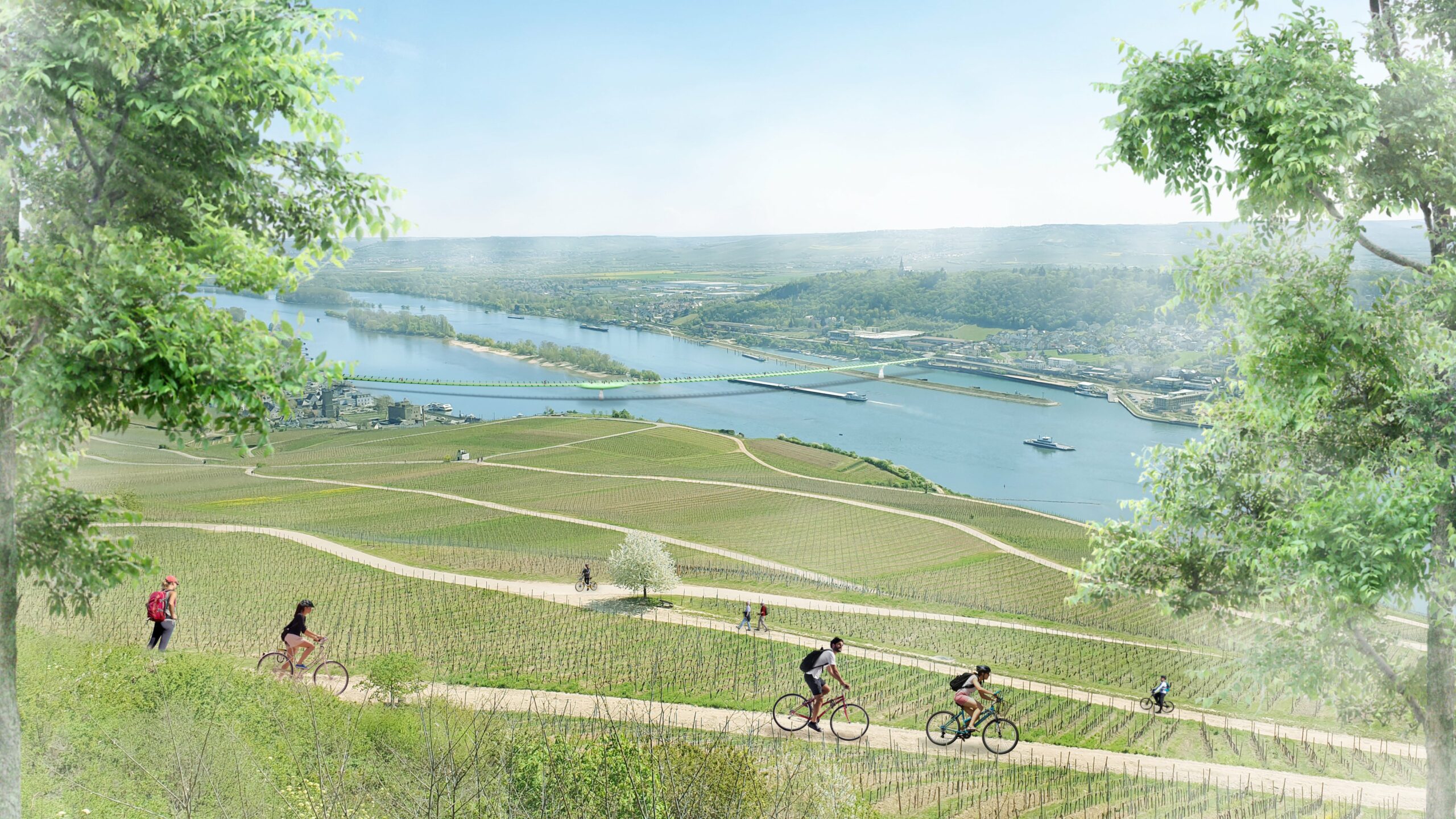 Rheinbrücke Bingen Visualisierung | © Rheingau.de Rheinbrücke Bingen Visualisierung | © Rheingau.de